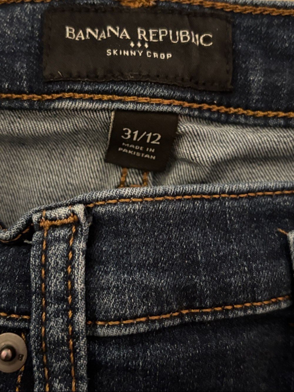 Banana Republic Skinny Crop Jeans - Dark Blue Denim